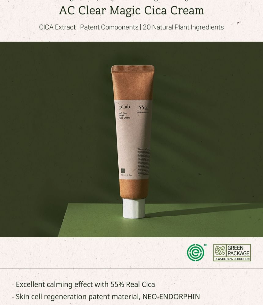 THE PLANT BASE - AC Clear Magic Cica Cream, 60ml, 82 g, 8809145476761