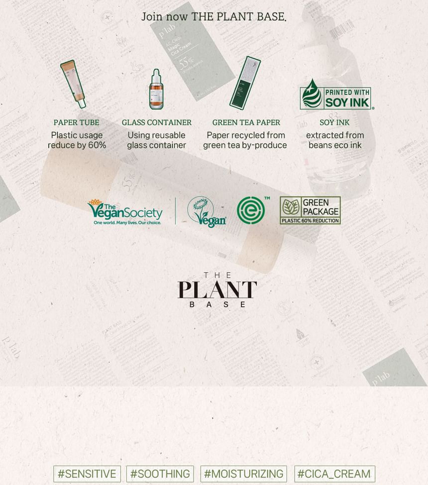 THE PLANT BASE - AC Clear Moisture Cica Cream, 100ml, 134 g, 8803348049302