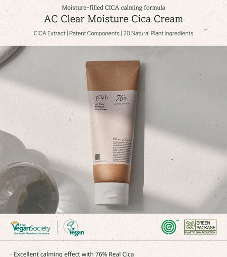 THE PLANT BASE - AC Clear Moisture Cica Cream, 100ml, 134 g, 8803348049302