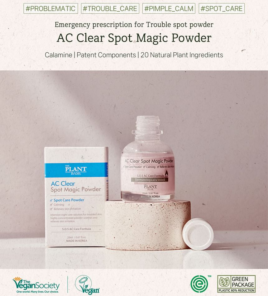 THE PLANT BASE - AC Clear Spot Magic Powder 20ml, 20ml, 91 g, 8803348043522