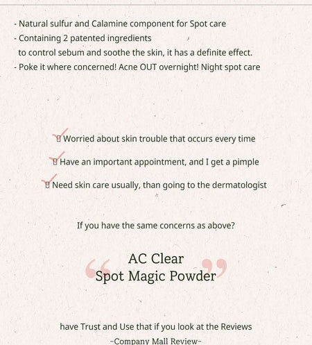 THE PLANT BASE - AC Clear Spot Magic Powder 20ml, 20ml, 91 g, 8803348043522