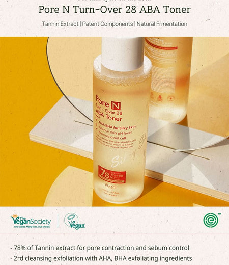 THE PLANT BASE - Pore N Turn-Over 28 ABA Toner, 150ml, 199 g, 8806135248865