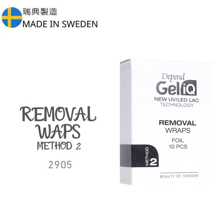 Depend Cosmetic - Gel iQ Removal Wraps Foil Method 2, 10 pcs, 20 g, 7391715029053