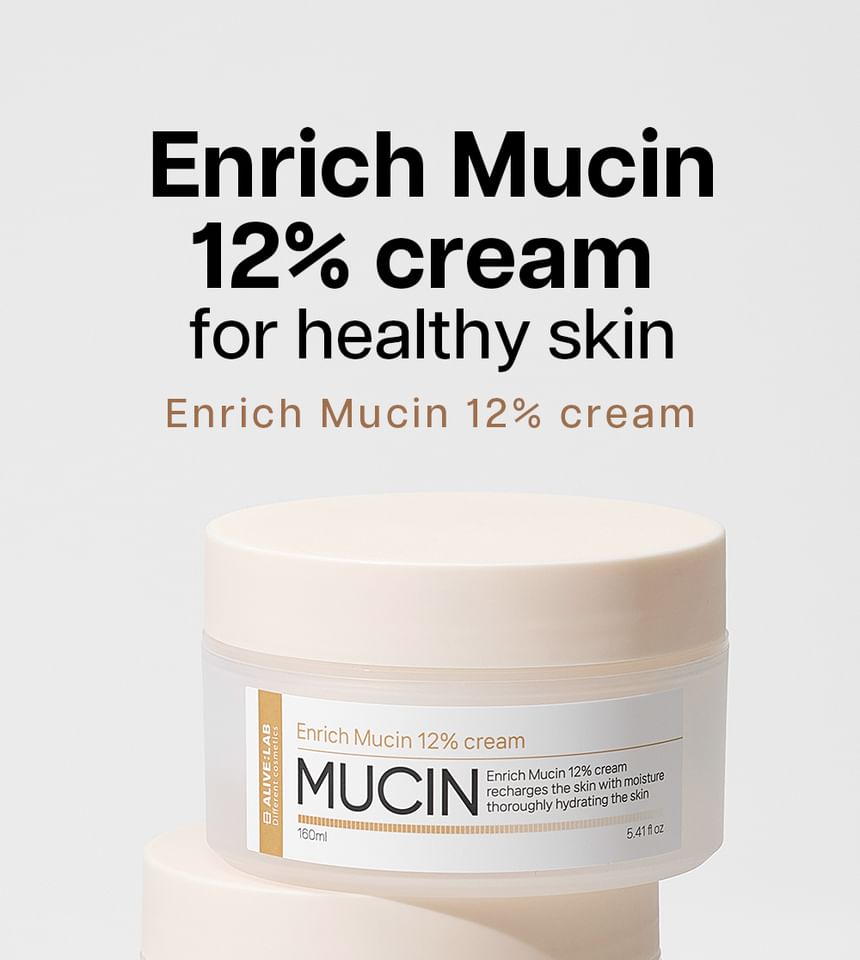 ALIVE:LAB - Enrich Mucin 12% Cream, 160ml, 240 g, 8809853890439