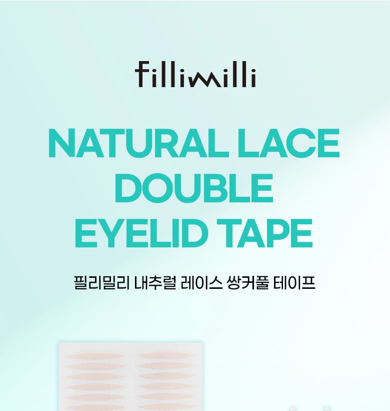 fillimilli - Natural Lace Double Eyelid Tape, 22 pairs, 50 g, 8809203661030