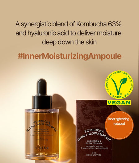 Real Barrier - T’else Kombucha Hydro Glow Ampoule, 30ml, 82 g, 8809723781591