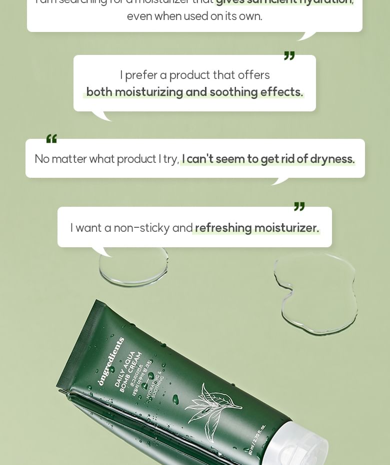 ongredients - Daily Aqua Bomb Cream Set, 2 pcs, 200 g, 8809884771325