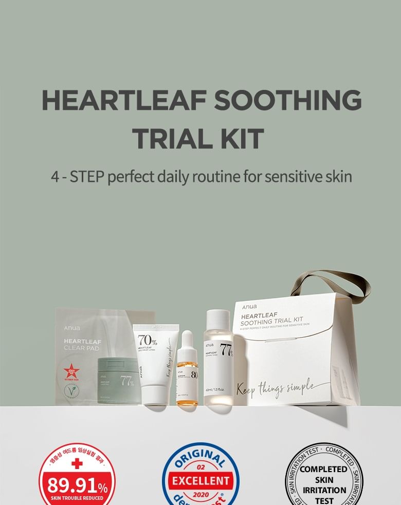 Anua - Heartleaf Soothing Trial Kit, 4 pcs, 141 g, 8809640731020