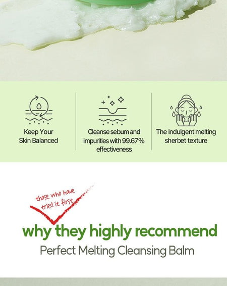 ongredients - Perfect Melting Cleansing Balm, 90g, 176 g, 8809884771349