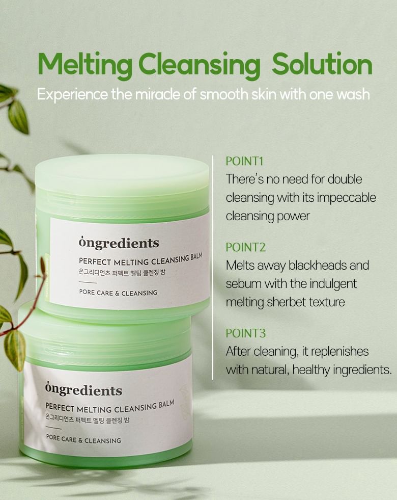 ongredients - Perfect Melting Cleansing Balm, 90g, 176 g, 8809884771349