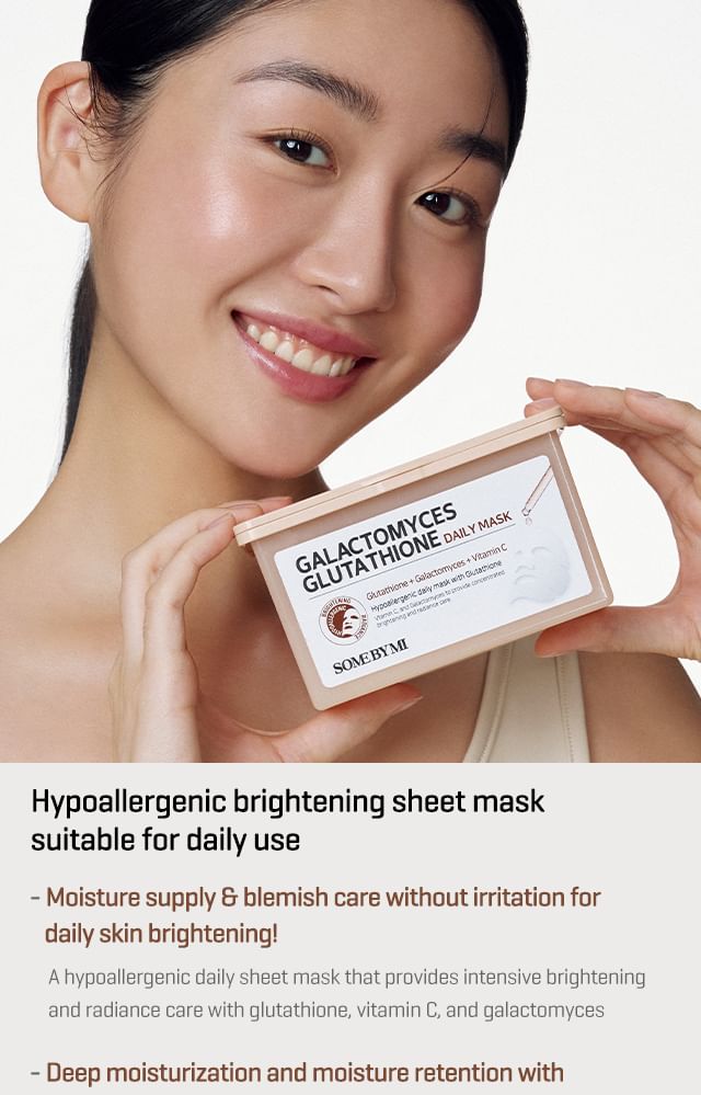 SOME BY MI - Galactomyces Glutathione Daily Mask, 30 sheets, 474 g, 8809647394143