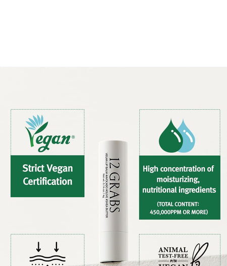 12 GRABS - Vegan Lip Balm, 4g, 18 g, 8809836240077