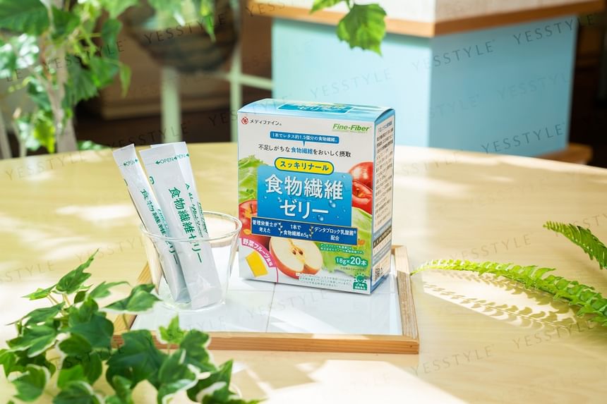 FINE JAPAN - Dietary Fiber Jelly, 20 Sachets, 407 g, 4976652016606