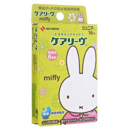 NICHIBAN - Miffy Careleaves Waterproof Bandage, 16 pcs, 17 g, 4987167069643
