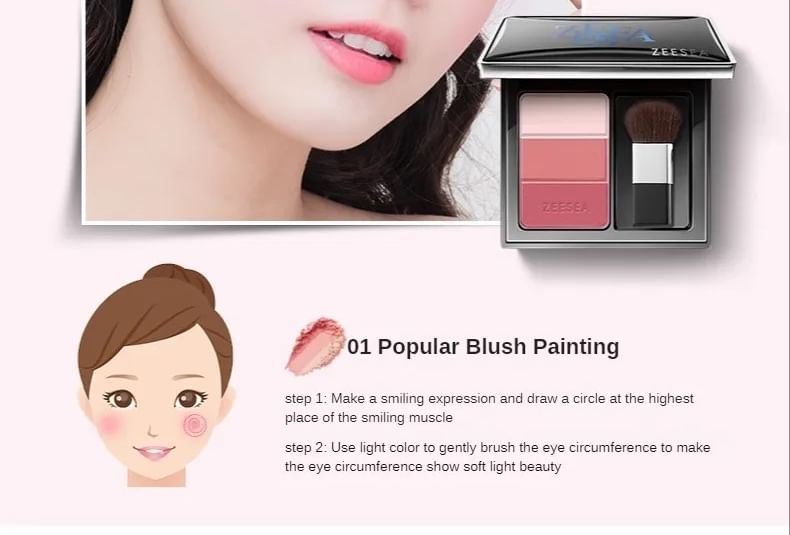 ZEESEA - Three-Color Concealer Blusher - Midnight Rose, #Midnight Rose - 5g, 79 g, 6974475775883
