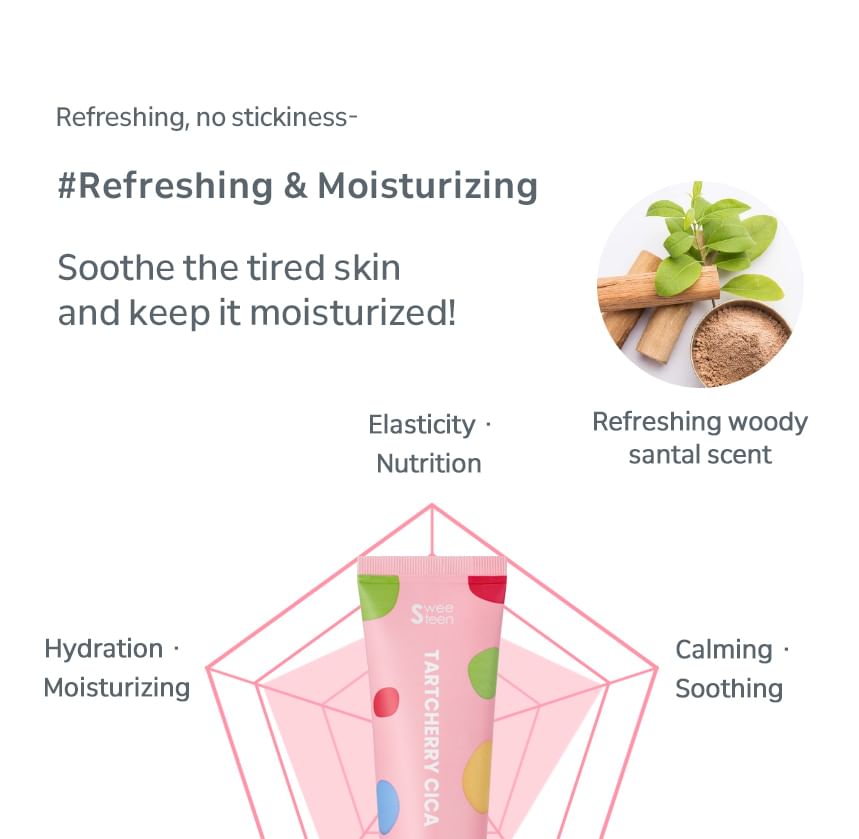Sweeteen - Tartcherry Cica Calming Hand Cream, 50ml, 130 g, 8809706230221