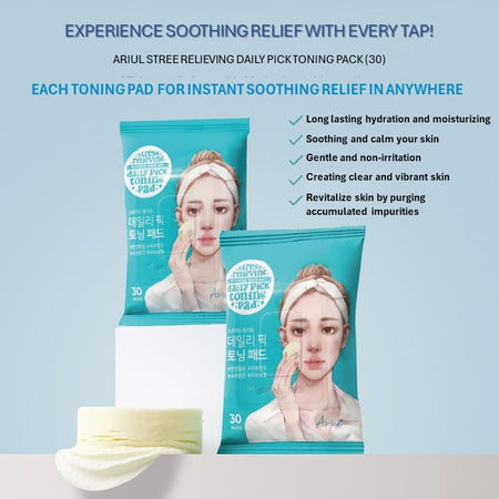 Ariul - Stress Relieving Daily Pick Toning Pad, 30 pcs, 74 g, 8809301766699