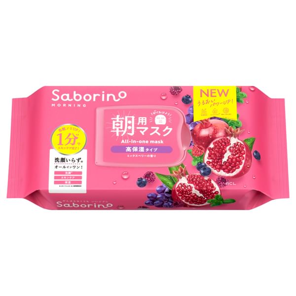 BCL - Saborino Morning All-in-one Mask N High Moisture Type Mixed Berry, 30 pcs, 400 g, 4515061190240