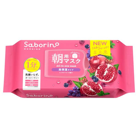 BCL - Saborino Morning All-in-one Mask N High Moisture Type Mixed Berry, 30 pcs, 400 g, 4515061190240