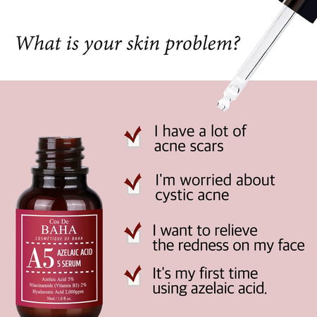 Cos De BAHA - A5 Azelaic Acid 5% Serum, 30ml, 66 g, 8809240319109
