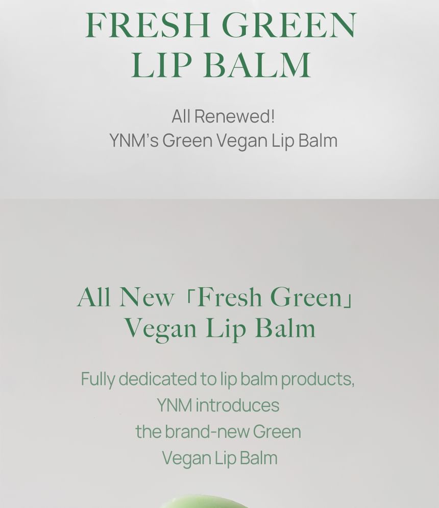 YNM - Fresh Green Lip Balm, 4g, 50 g, 8809626540417