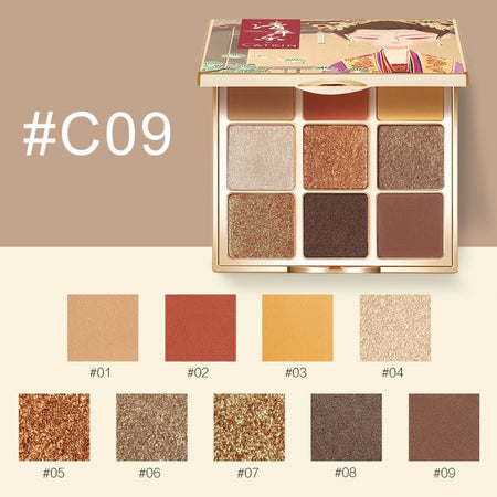 CATKIN - Phonenix 9 Colors Eyeshadow Palette - C09, #C09 Sunset - 14.4g, 117 g, 6971870596044