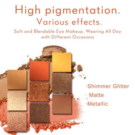 CATKIN - Phonenix 9 Colors Eyeshadow Palette - C09, #C09 Sunset - 14.4g, 117 g, 6971870596044