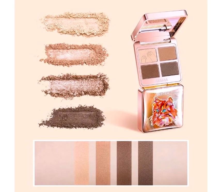 ZEESEA - COLORFUL ANIMAL FOUR-COLOR EYESHADOW X06, #X06, 52 g, 6975852823722