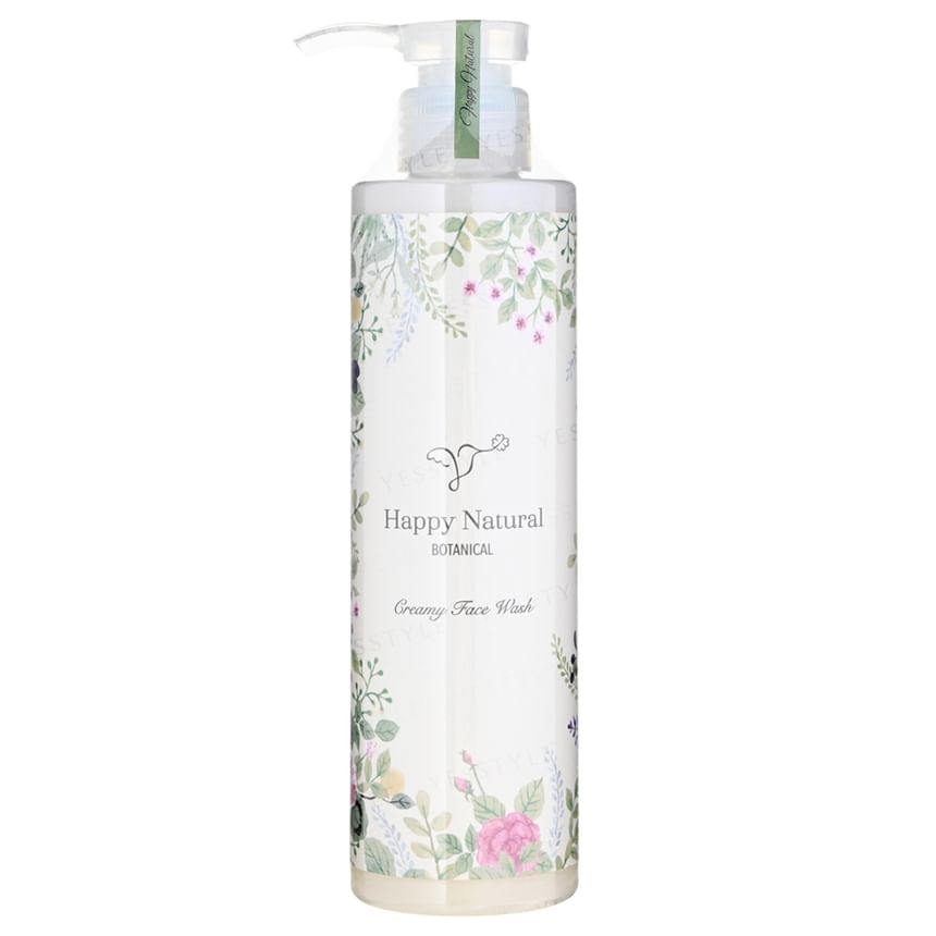 Happy Natural - Botanical Organic Creamy Face Wash, 200g, 247 g, 4524222100455