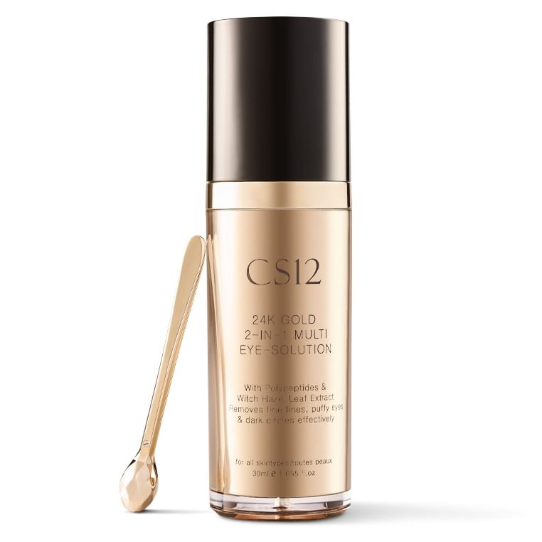 CS12 - 24K Gold 2-In-1 Multi Eye-Solution + Gold Massage Bar, 30ml, 50 g, 7891856948454