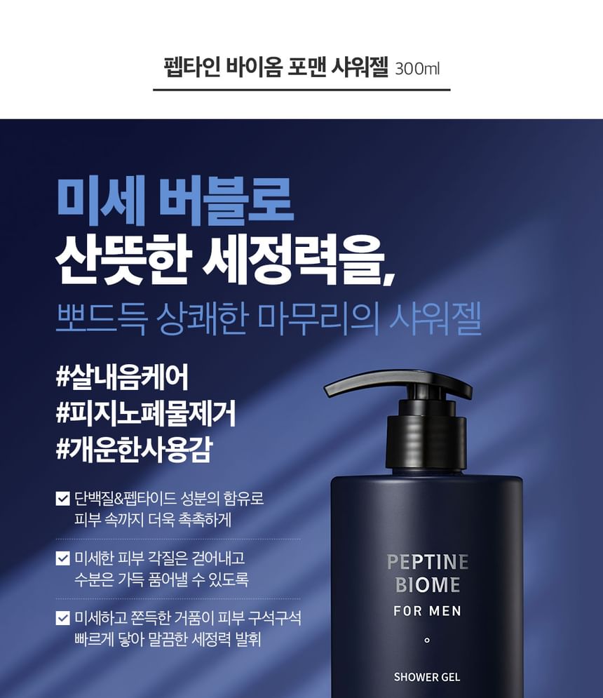 SWANICOCO - Peptine Biome For Man Shower Gel, 300ml, 600 g, 8809535966568