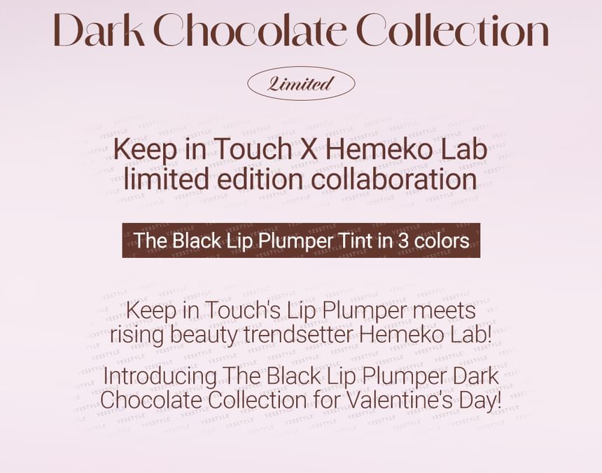 Keep in Touch - The Black Lip Plumper Tint Dark Chocolate Collection Set, 3 pcs, 99 g, 8809889880022