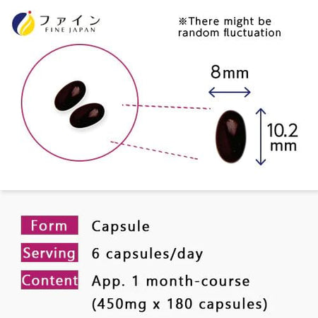 FINE JAPAN - Resveratrol + Coenzyme Q10 + EPA & DHA Capsules, 180 Capsules, 261 g, 4976652006713