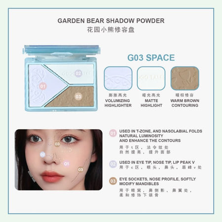 GOGO TALES - Garden Contour Palette - Blue, #G03 Space - 12g, 93 g, 6955416229986