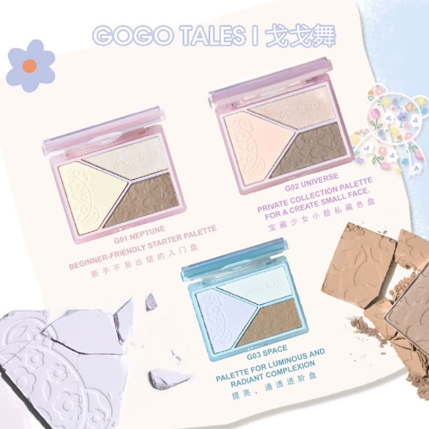 GOGO TALES - Garden Contour Palette - Blue, #G03 Space - 12g, 93 g, 6955416229986