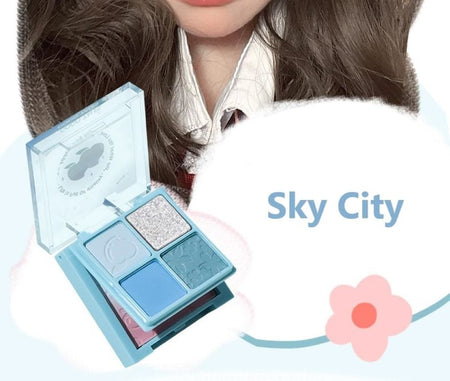 GOGO TALES - Eyeshadow & Blush Palette - Sky City, #G02 Sky City - 10.2g, 50 g, 6955416229245