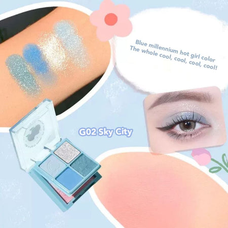 GOGO TALES - Eyeshadow & Blush Palette - Sky City, #G02 Sky City - 10.2g, 50 g, 6955416229245