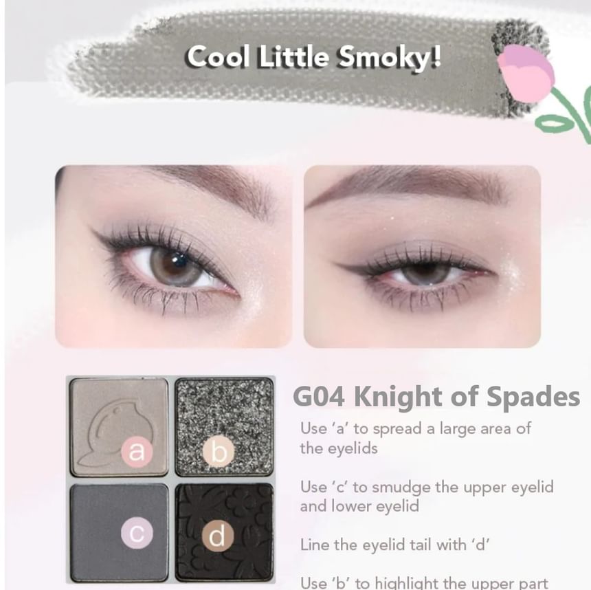 GOGO TALES - Eyeshadow & Blush Palette - Knight of Spades, #G04 Knight of Spades - 10.2g, 50 g, 6955416229269