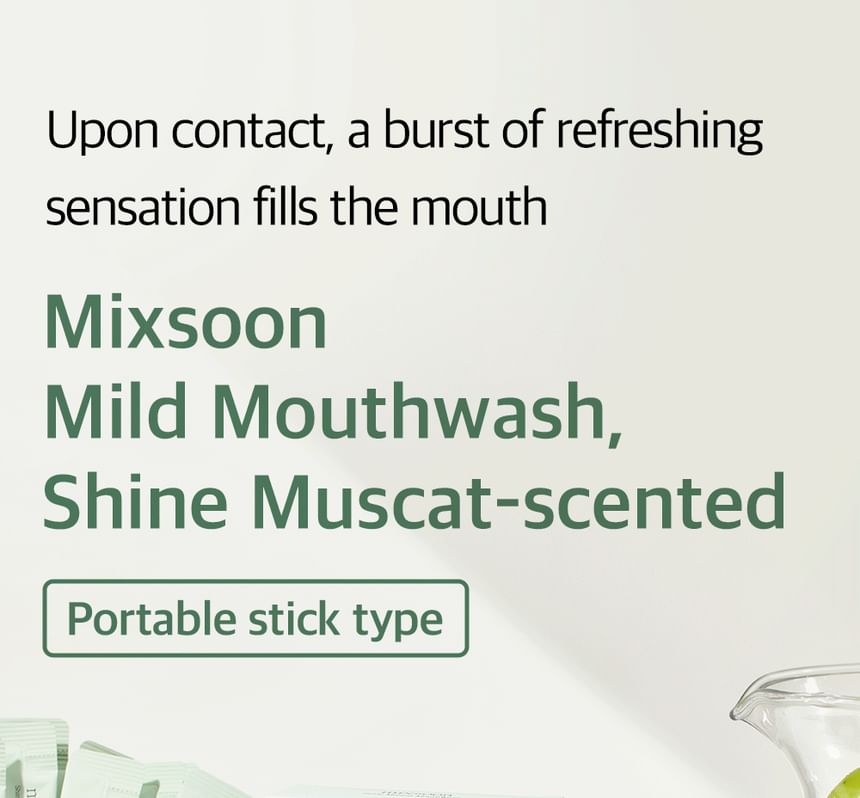 mixsoon - Shine Muscat Mouth Wash, 11ml x 10 sticks, 147 g, 8809732912443