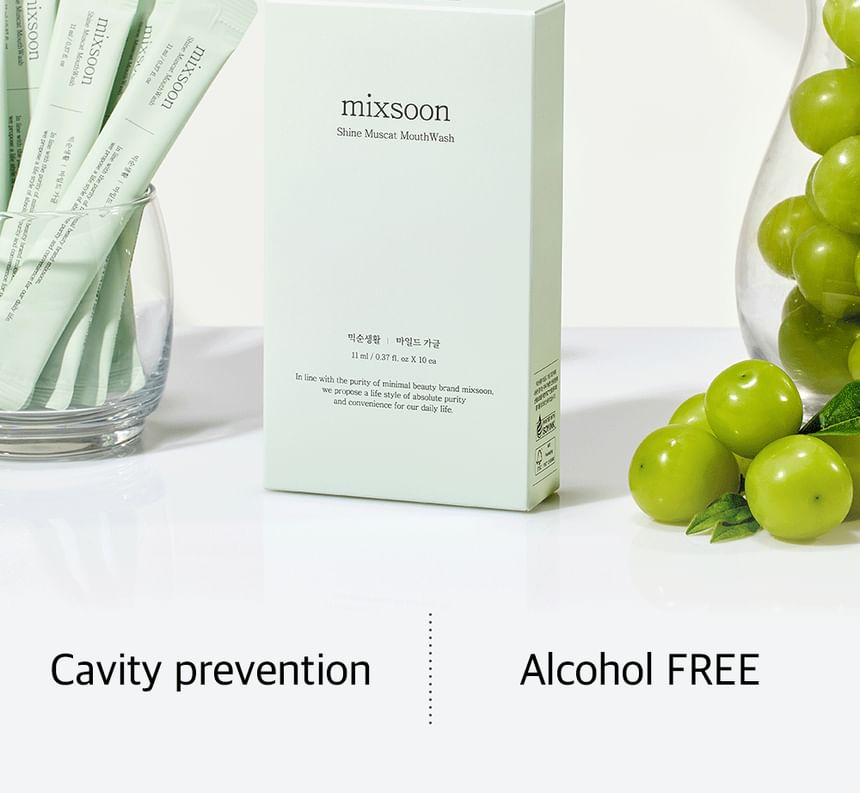 mixsoon - Shine Muscat Mouth Wash, 11ml x 10 sticks, 147 g, 8809732912443