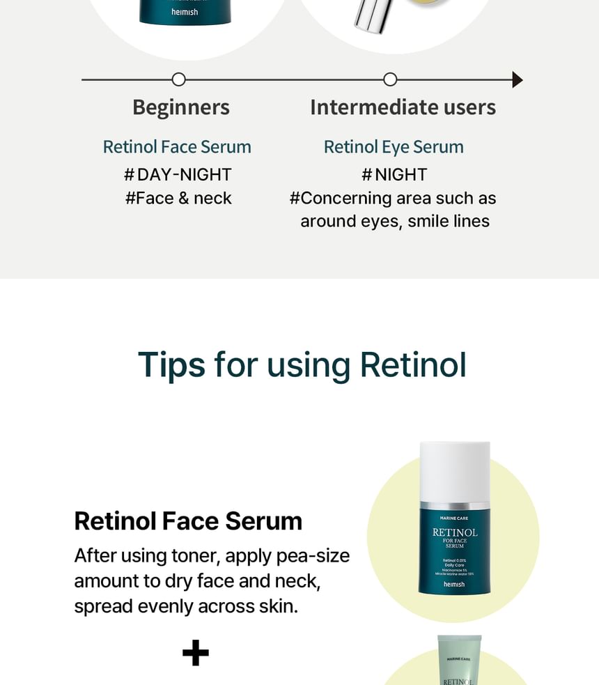 heimish - Marine Care Retinol For Face Serum, 50ml, 115 g, 8809481762443