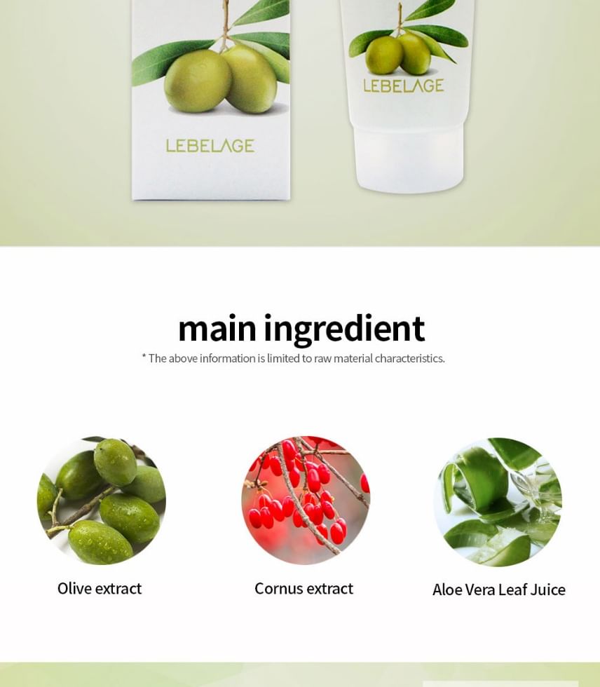 LEBELAGE - Daily Moisturizing Olive Hand & Foot Cream Set, 2 pcs, 240 g, 8809035145265