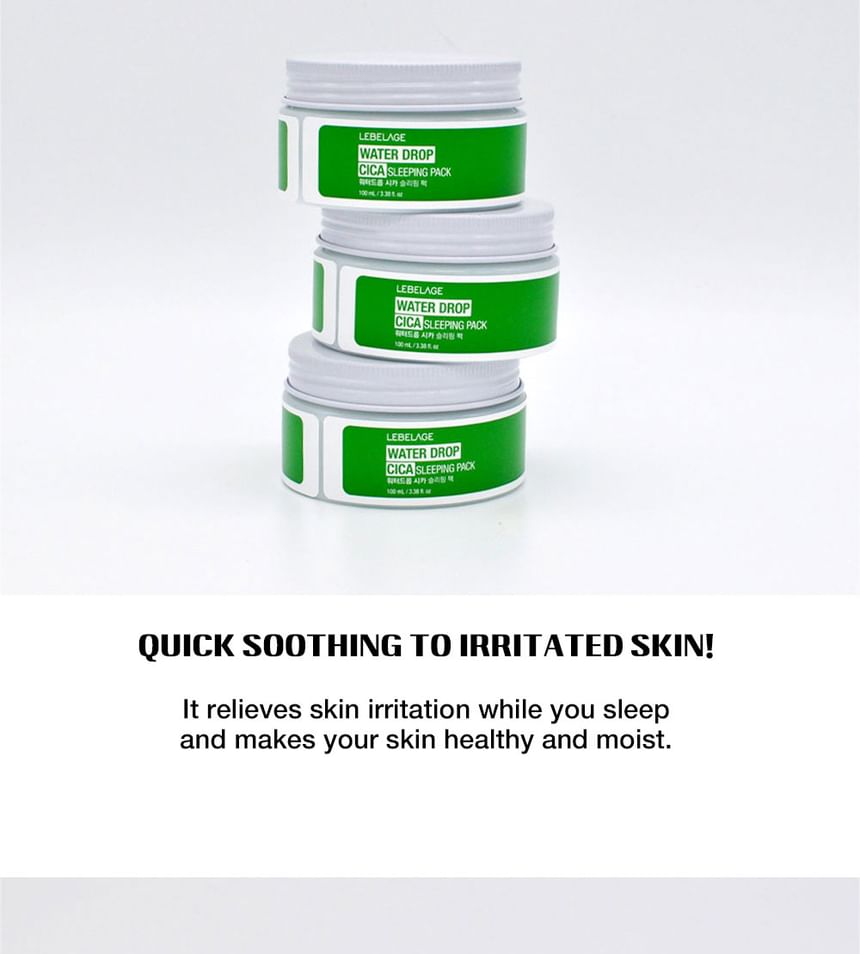 LEBELAGE - Water Drop Cica Sleeping Pack, 100ml, 146 g, 8809679093762