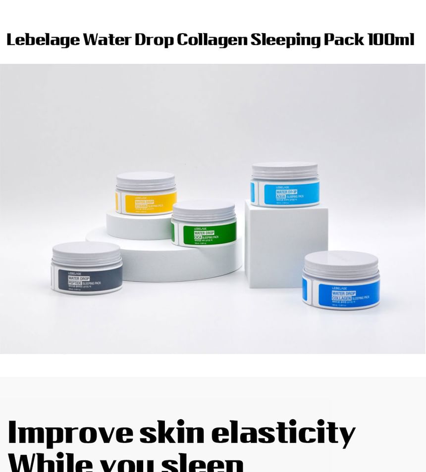 LEBELAGE - Water Drop Collagen Sleeping Pack, 100ml, 153 g, 8809679093755