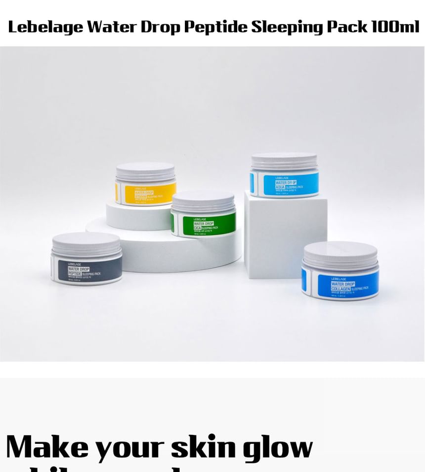 LEBELAGE - Water Drop Peptide Sleeping Pack, 100ml, 130 g, 8809679093731