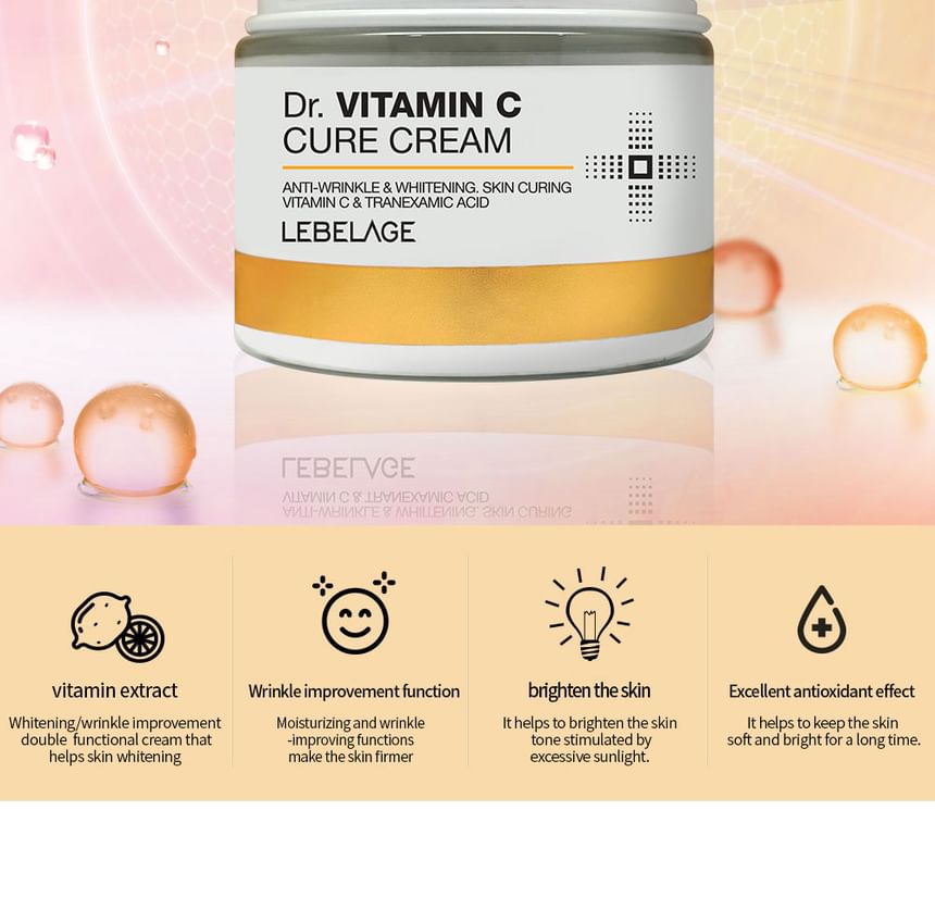 LEBELAGE - Dr. Vitamin C Cure Cream, 70ml, 207 g, 8809445616041