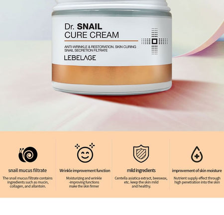 LEBELAGE - Dr. Snail Cure Cream, 70ml, 207 g, 8809445616065