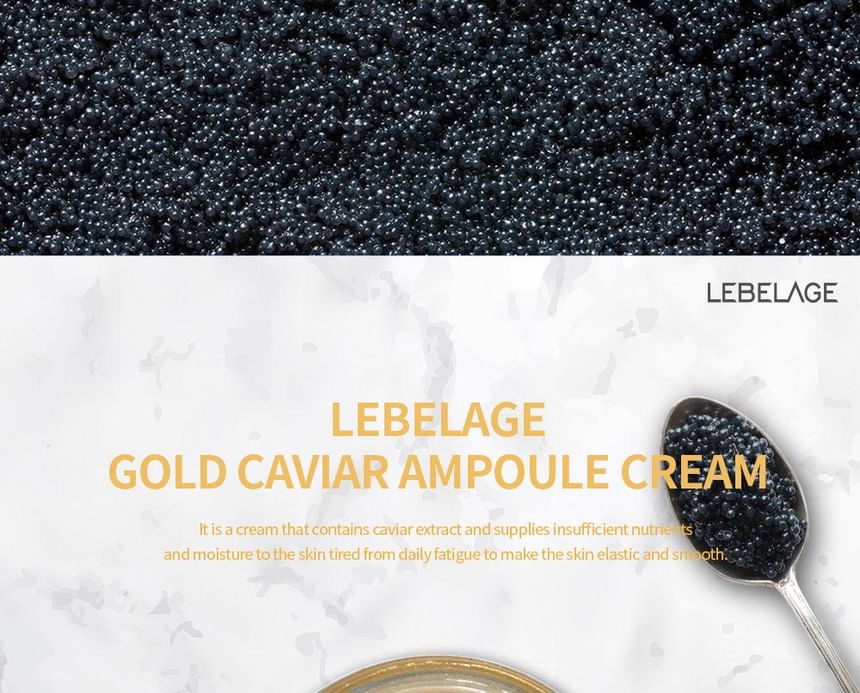 LEBELAGE - Gold Caviar Ampoule Cream, 70ml, 230 g, 8809445611497