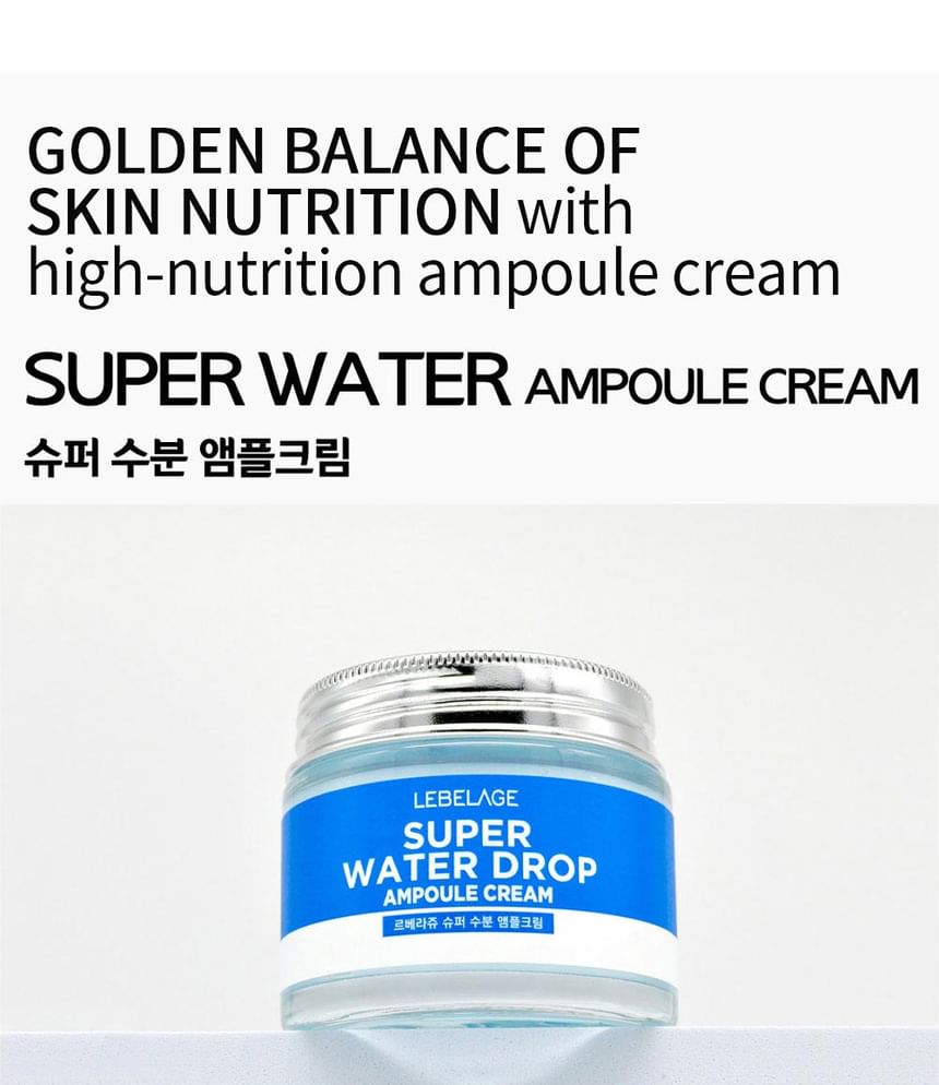 LEBELAGE - Super Water Drop Ampoule Cream, 70ml, 230 g, 8809445611503