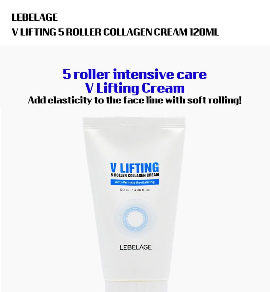 LEBELAGE - V Lifting 5 Roller Collagen Cream, 120ml, 245 g, 8809445611855